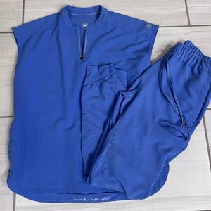 Healing Hands Periwinkle Scrub Top and Joggers